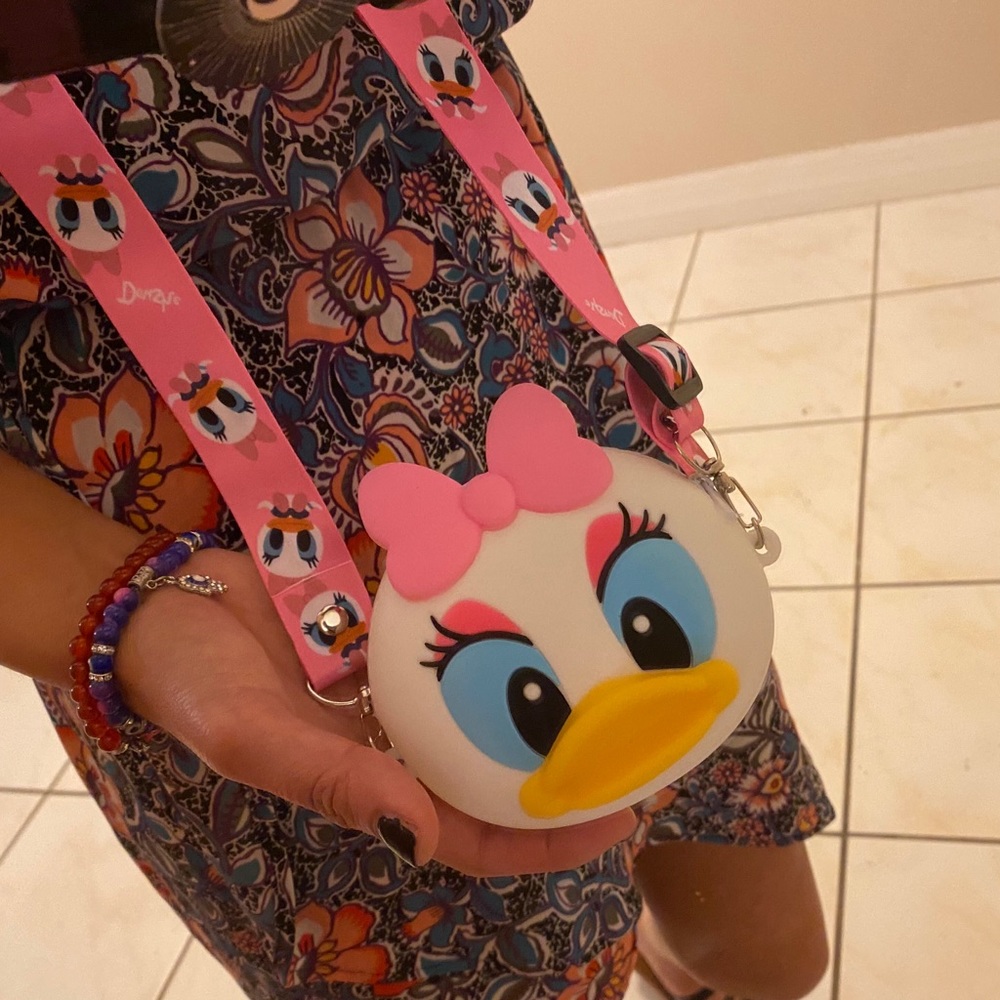 Pink Daisy Silicone shoulder bag brand new